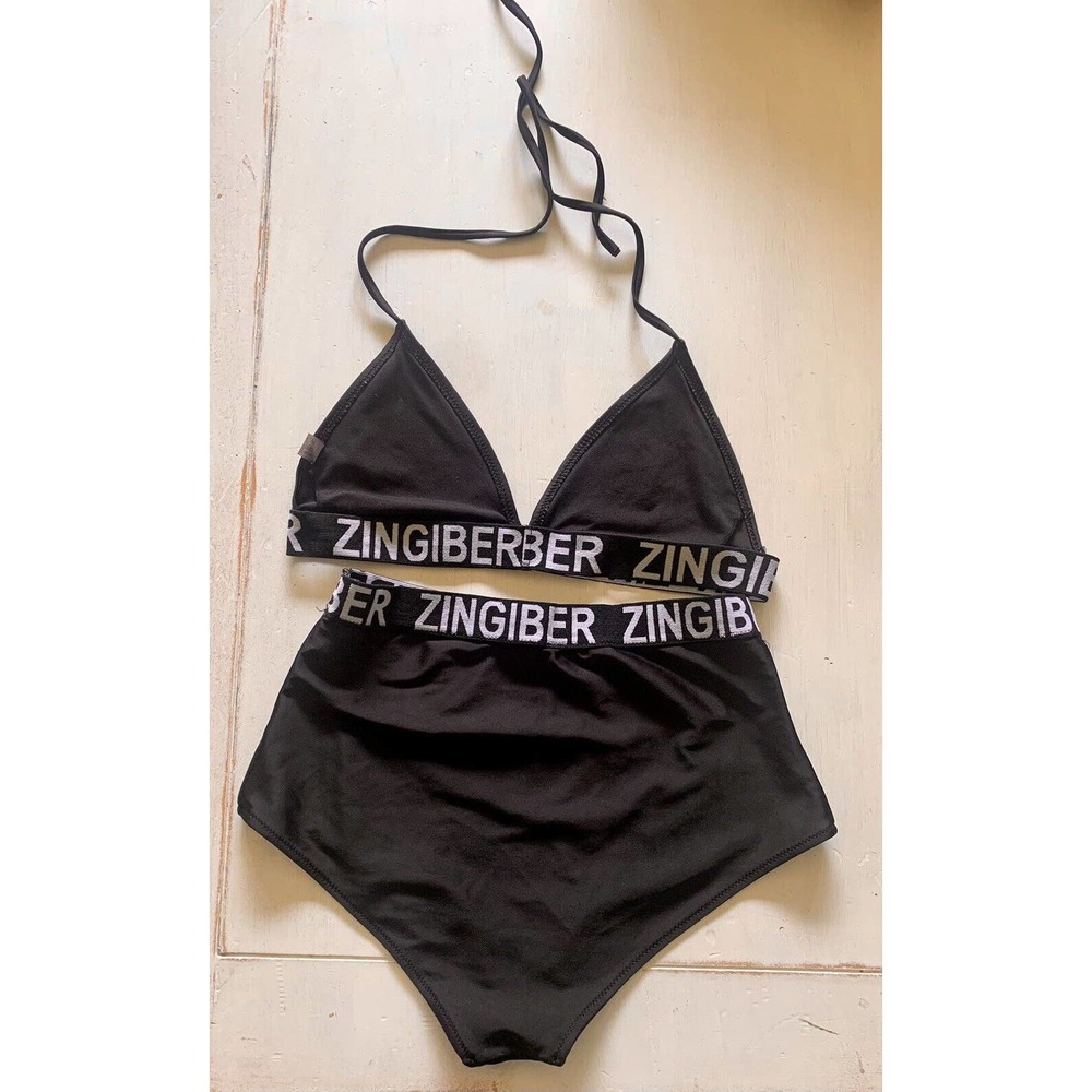 ZINGIBER Womens Size L/XL Swimwear 2 pc High-Waist Bikini